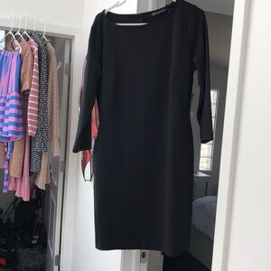 New York & Company Black Long Sleeve Sheath Dress